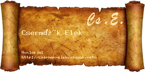 Csermák Elek névjegykártya