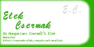 elek csermak business card